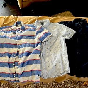 3 Short sleeve Mens button up shirts